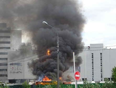 Видео пожара на газозаправочной станции в Московском